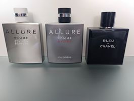 3 x Chanel Eau de Parfum und Eau de Toilette