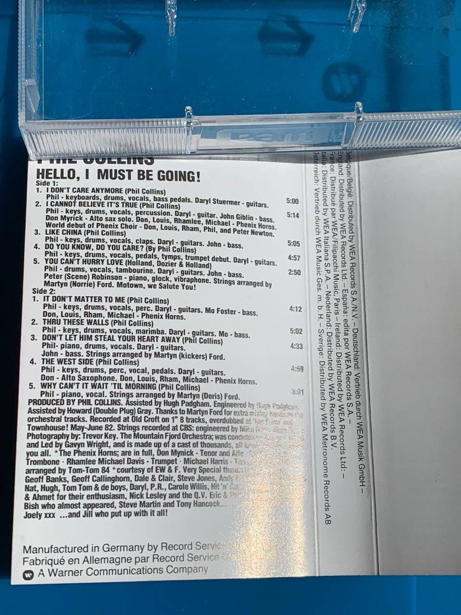 Kompaktkassetten: Phil Collins – Hello, I Must Be Going! MC – Gebraucht aus Schaan von nan_2pg2 4