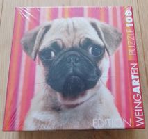 Puzzle 100er Pug Hund Edition WeingARTen von Heye ca. 20x20