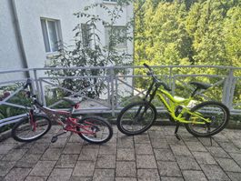 Zwei Velos, vollgefedert, gebraucht , günstig abzugeben