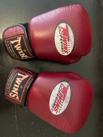 Boxhandschuhe Twins 12 oz rot Leder