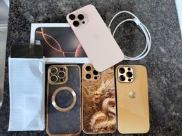 iPhone 16 Pro Max 265GB Desert Titanium mit Zubehör