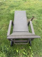 Liegestuhl Rattan-Optik mit Rollen, Sommer-Deal! ☀️