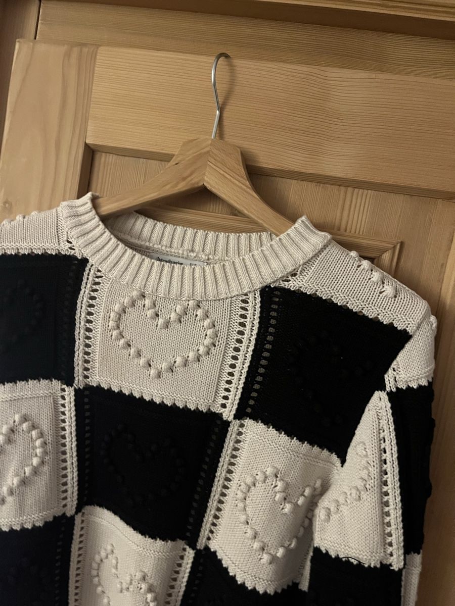 Stradivarius Maglioni & Felpe: Stradivarius Pullover Gr. S 100% Baumwolle Herzmuster – Usato da Zürich venduto da MrsWollishofen 1