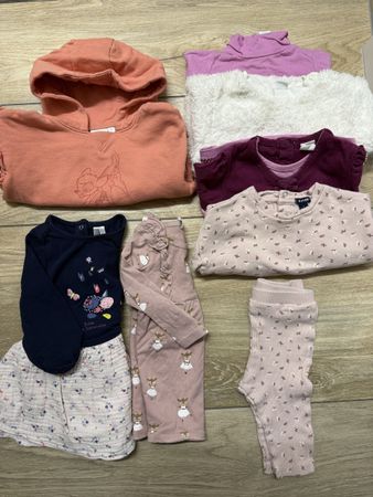 Babykleidung-Set für Mädchen: Kleider, Pullover, Hose, Gr 68