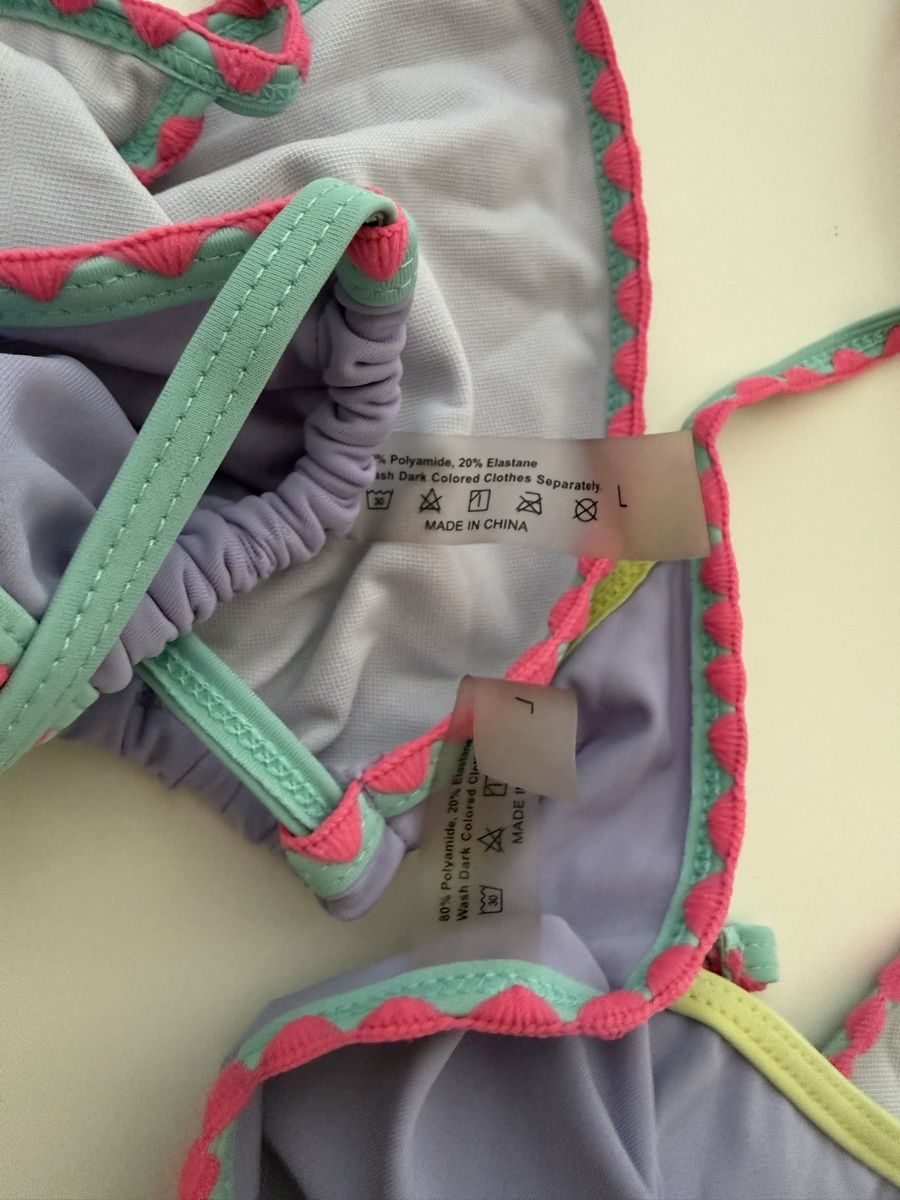 Shein Badekleider & Bikinis: Bikini Grösse L lila mit bunter Biese neu – Neu (gemäss Beschreibung) aus Regensdorf von Sirodtpycpvu 3