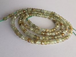 Granat grün (Demantoid) facettiert 3mm. Strang