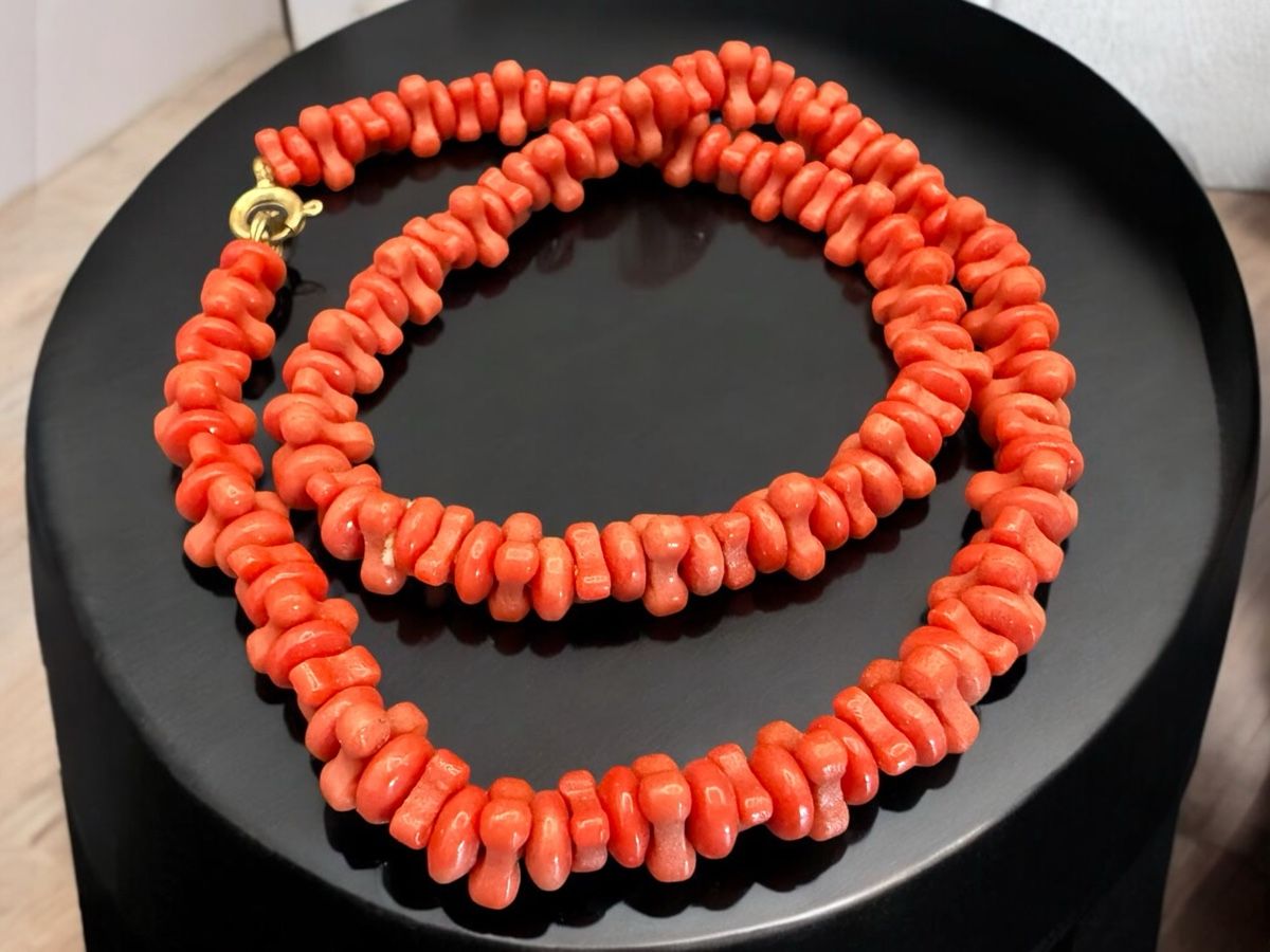 Catenine: Bambù Korallenkette, Vintage – Usato da Lamone venduto da LaCantinaMagica