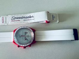 Bracelet silicone blanc pour OMEGA x SWATCH Mission to Mars