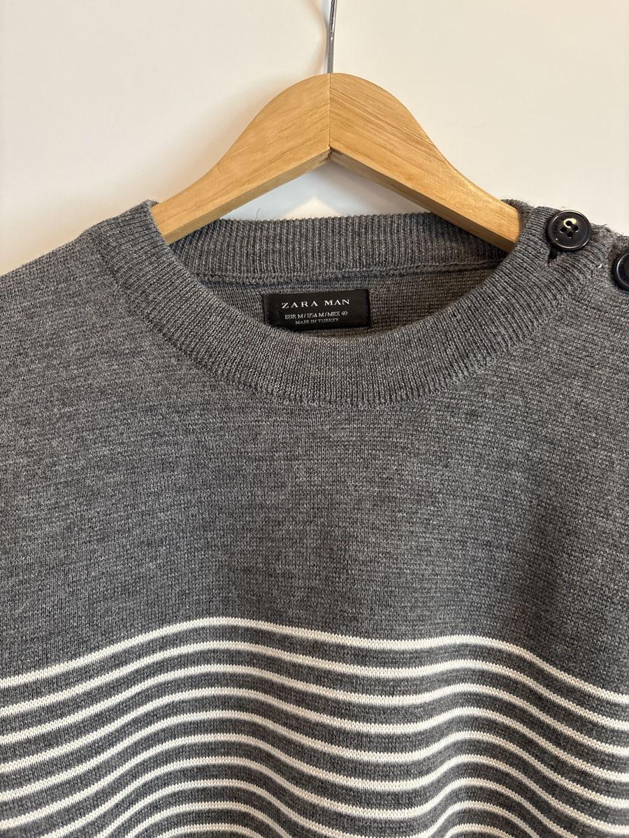 Zara Maglioni & Felpe: Pull rayé Zara gris et blanc, taille M – Nuovo (secondo la descrizione) da Pully venduto da kaba07 2