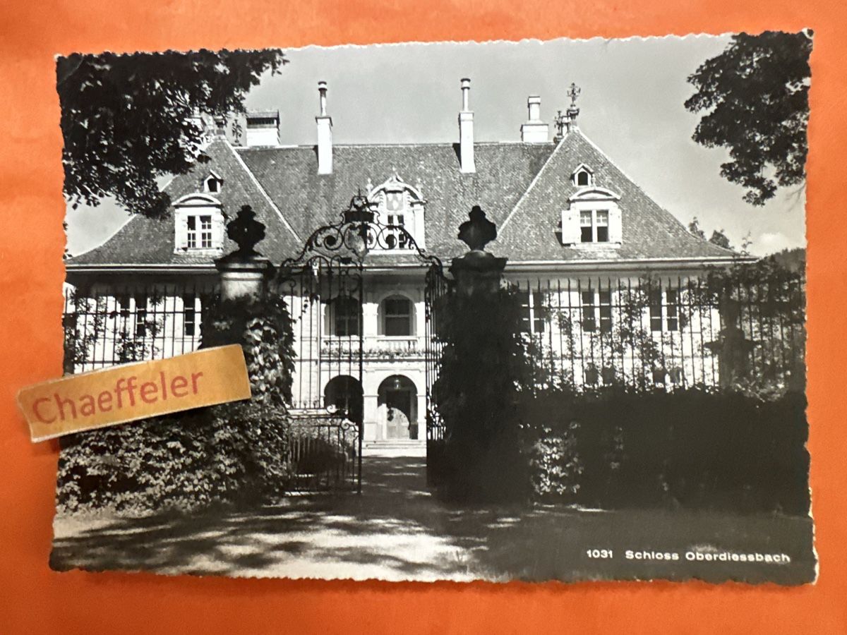Cartoline postali: 1031 Schloss Oberdiessbach – Usato da Zürich venduto da Chaeffeler
