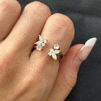 18KGP Schmetterling Ring farbe Gold