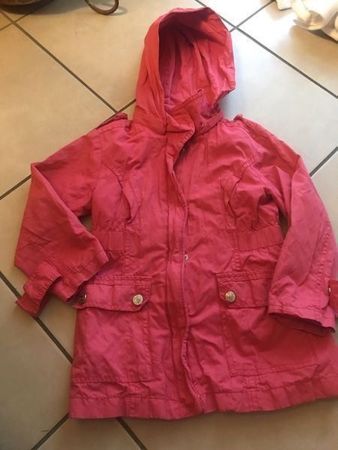 Rote Mädchen Mantel mit Kapuze 98
