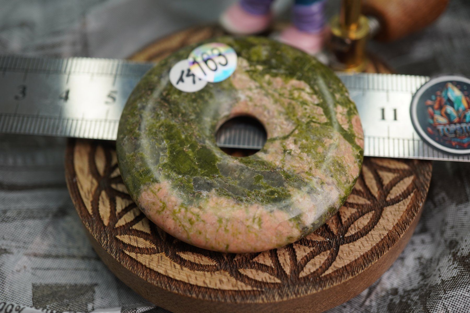Mineralien & Heilsteine: Unakit    Pi  Scheibe  ca50mm    ab  1.-     Räumung – Neu und originalverpackt aus Eschenbach SG von topstone