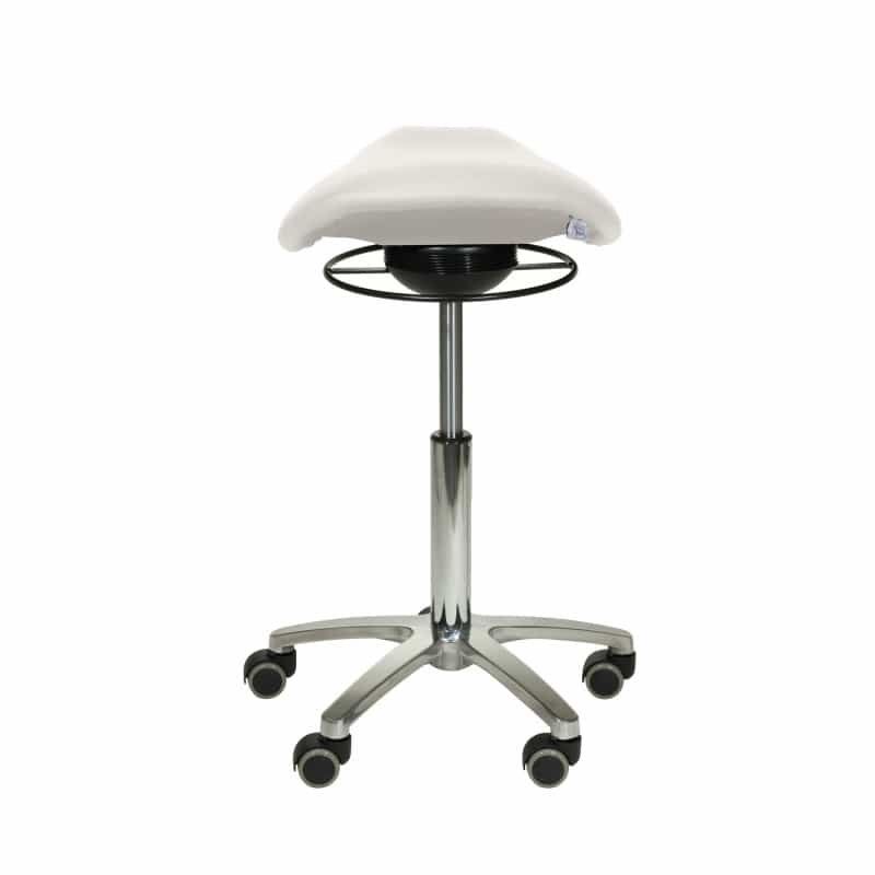 Sgabelli: Sattelsitz-Hocker WEISS mit Schwing-Mechanismus – Nuovo e nell'imballaggio originale da Schaffhausen venduto da Praxis-Nova 2