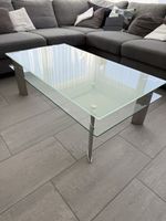 Couchtisch Glas Metall 2 Ebenen guter Zustand