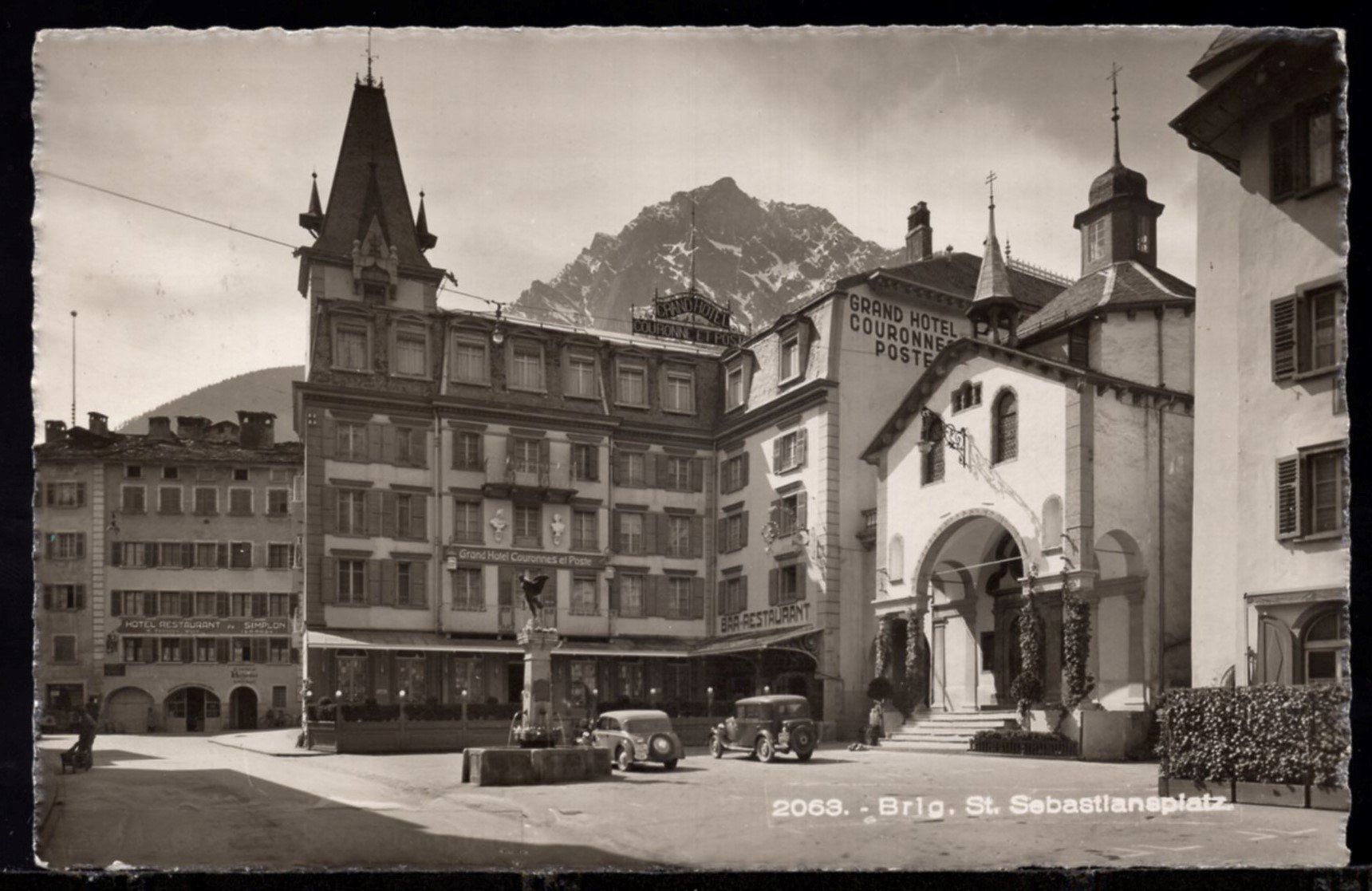 Cartoline postali: Brig  St. Sebastiansplatz 1941  ( Oldtimer ) – Usato da Aarau venduto da kufi44