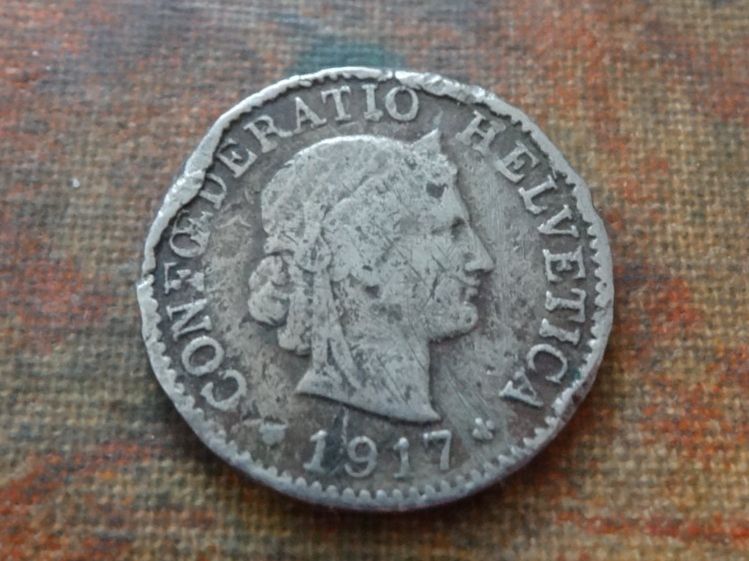 Tutti le monete: 5 Rp. 1917   (D) – Usato da Romanel-sur-Lausanne venduto da Swift13