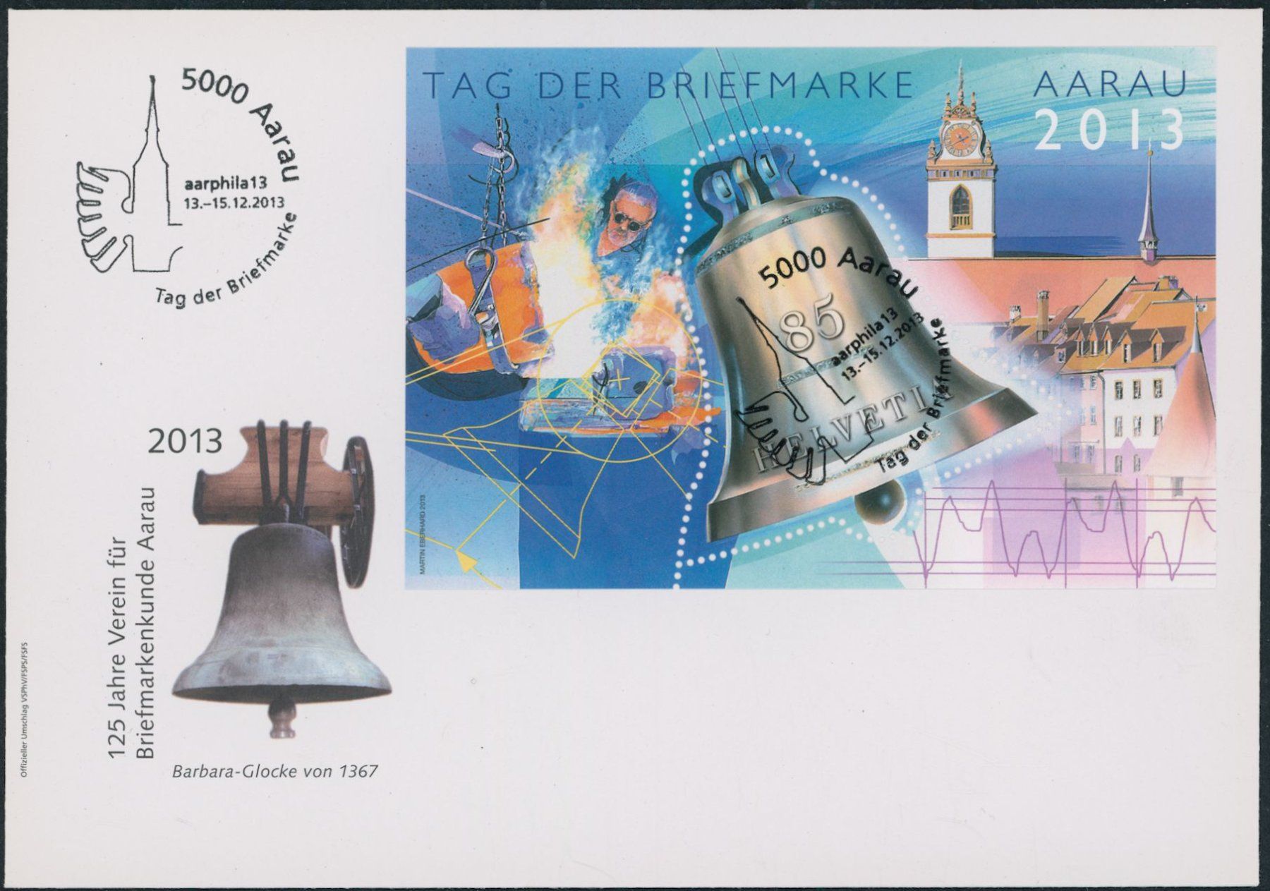 Tous les timbres: 2013 - Tag der Briefmarke - Aarau - Block - Brief – D'occasion à Schindellegi par leecollect