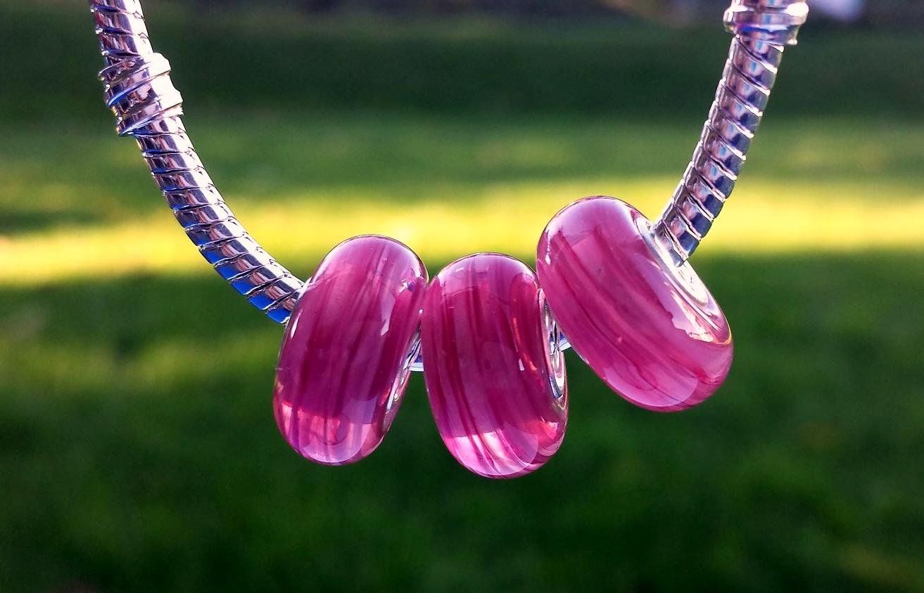 Perle (finte): Lampwork Rosa Glasperle, Glass Bead – Nuovo (secondo la descrizione) da Langenthal venduto da flowersNbirds 1