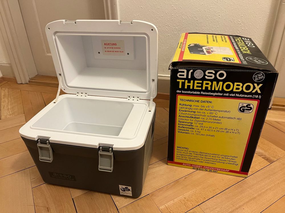 Aroso Thermobox/Kühlbox USB-Anschluss 18 Liter 12V 50Watt