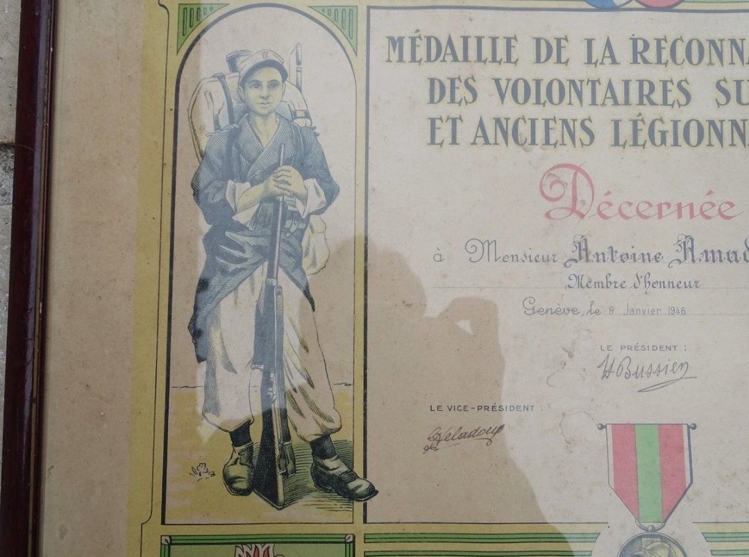 Foto & Immagini: Fremdenlegion Diplom eines schweizer Fremdenlegionärs – Usato da Eschenz venduto da Bibas1 3