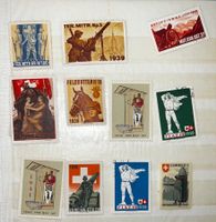 Ww2 50 timbres armée suisse Briefmarken schweiz armée