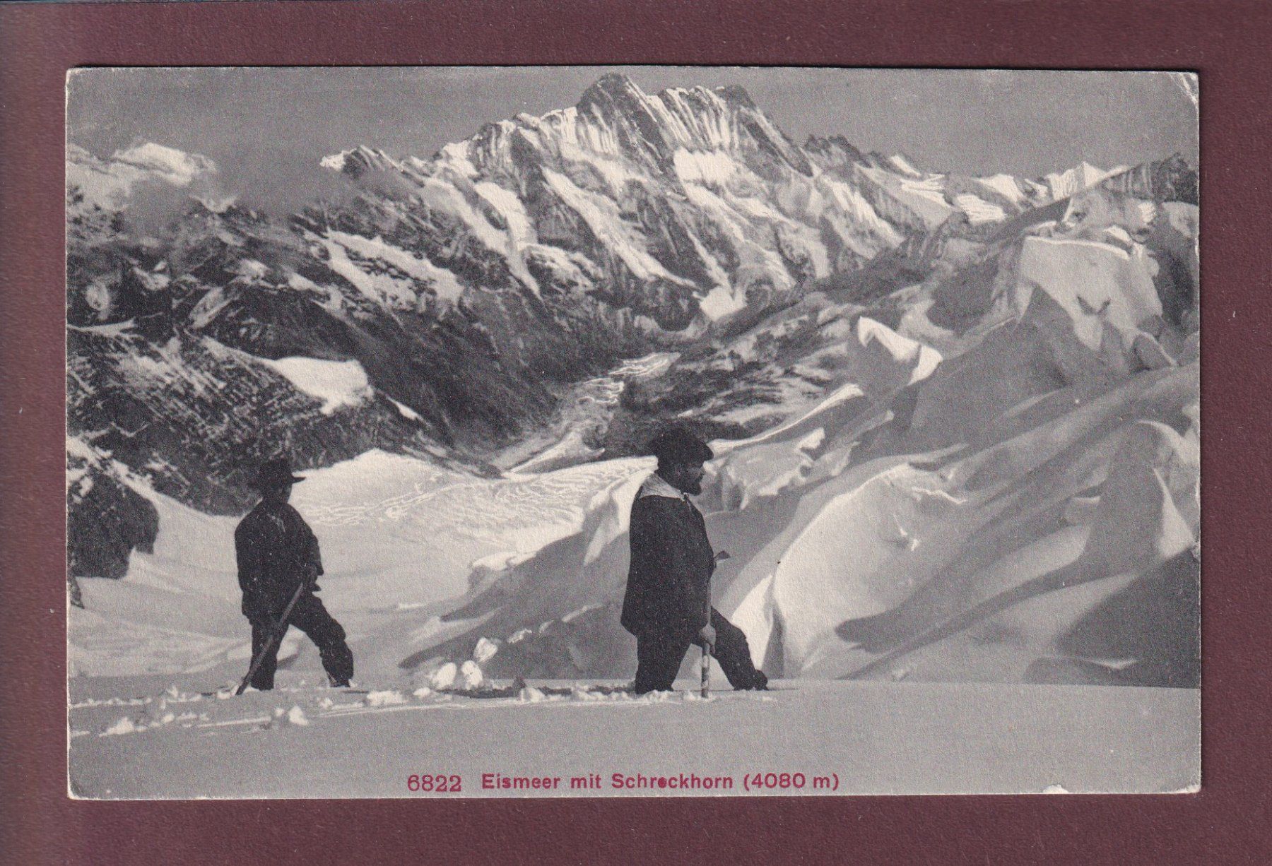 Cartoline postali: Eismeer - SCHRECKHORN - Alpinisten – Usato da Pully venduto da nicecards