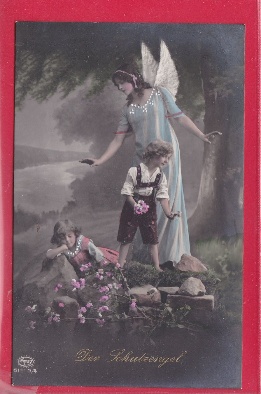 Cartoline postali: DER SCHUTZENGEL, 10.2.1918 – Usato da Oberrieden venduto da Gebirgsstelze