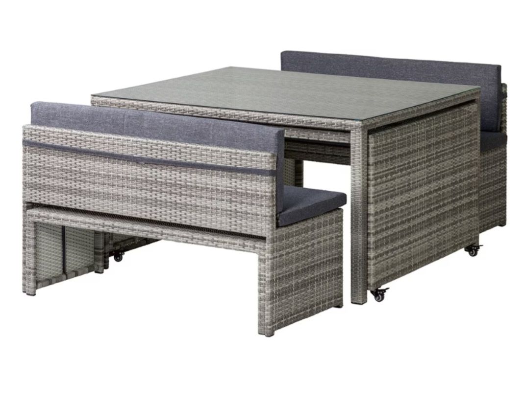 Set di tavolo e panche: Gartenlounge-Set "Melba #21", Gartentisch – Usato da Steinerberg venduto da MiraEl 3