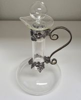 Wein/Glaskaraffe mit Silber 925 Montur Antik Vintage Art