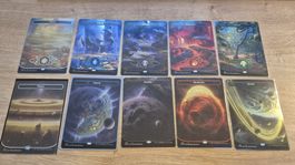 Unfinity: MTG Magic - FullArt Mana Set GALAXY FOIL V1+2 (EN)