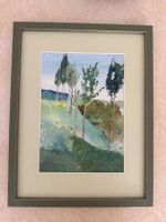 Abstraktes Bild mit Rahmen bunt gemalt gebraucht