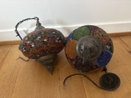 Mosaik Lampen Set orientalisch 2 Stück