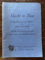 Maske in Blau - Operettenheft 1937