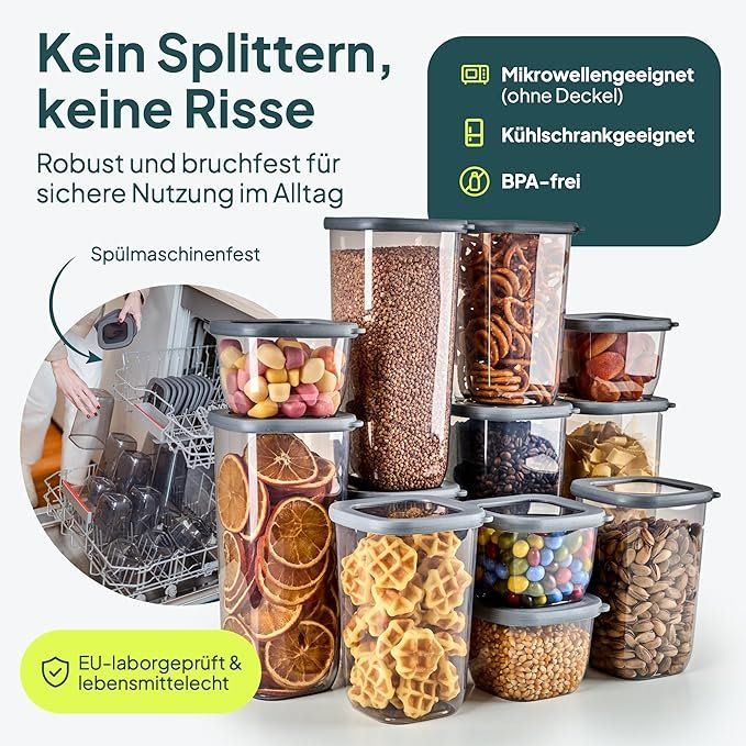 Contenitori & Simili: Vorratsdosen mit Deckel Luftdicht - 12er Vorratsbehälter Set – Nuovo e nell'imballaggio originale da Oberentfelden venduto da ase_sk8n 1