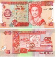 Elizabeth  Belize 5 Dollar 2009 unz