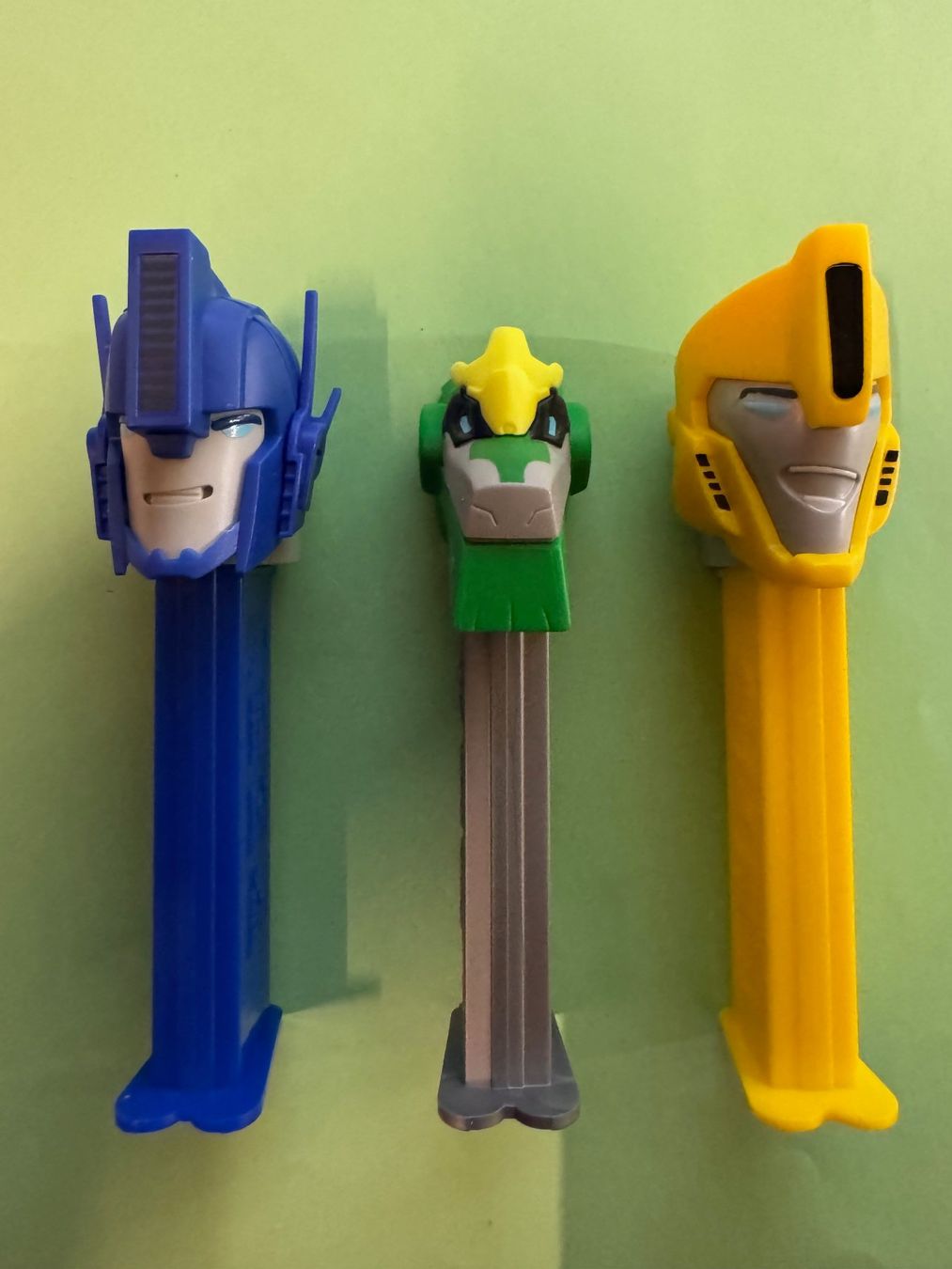 Pez Statuette: Transformers PEZ Spender Set - Optimus, Grimlock, Bumblebee – Usato da Hedingen venduto da Wowi