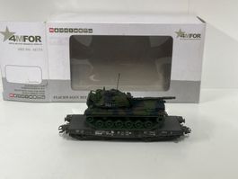 4MFOR BY MÄRKLIN ART.NO. 48721 BAHNTRANSPORT MIT KAMPFPANZER