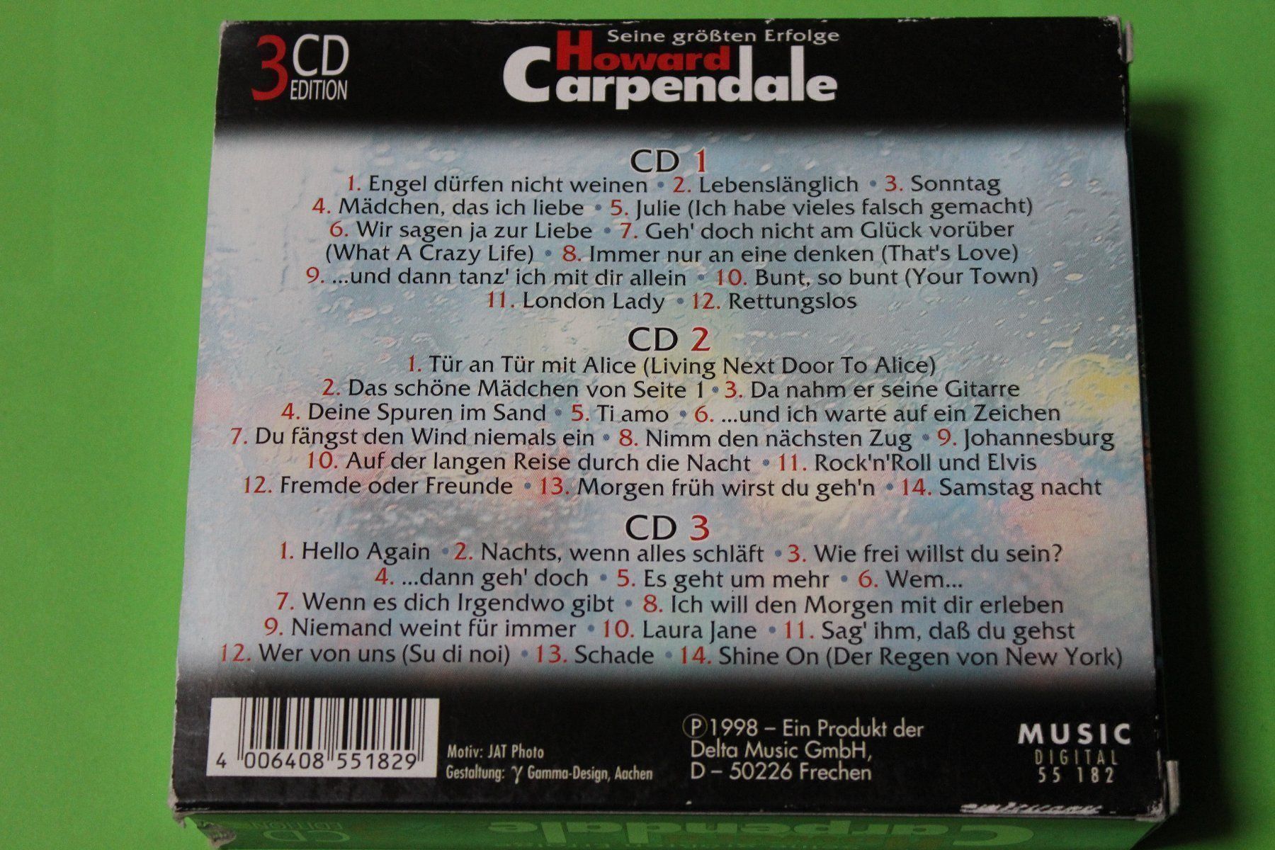 CD: HOWARD CARPENDALE - BEST OF 3CD!!!!!!!!! – Usato da Tübach venduto da JamesStone 3