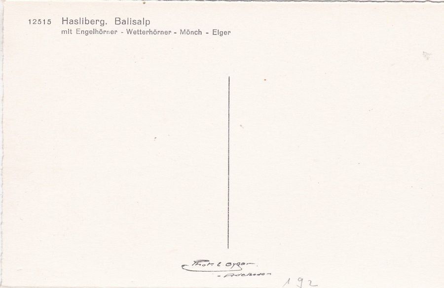 Cartoline postali: Balisalp, Hasliberg, um 1950 – Usato da Frauenfeld venduto da POML 1