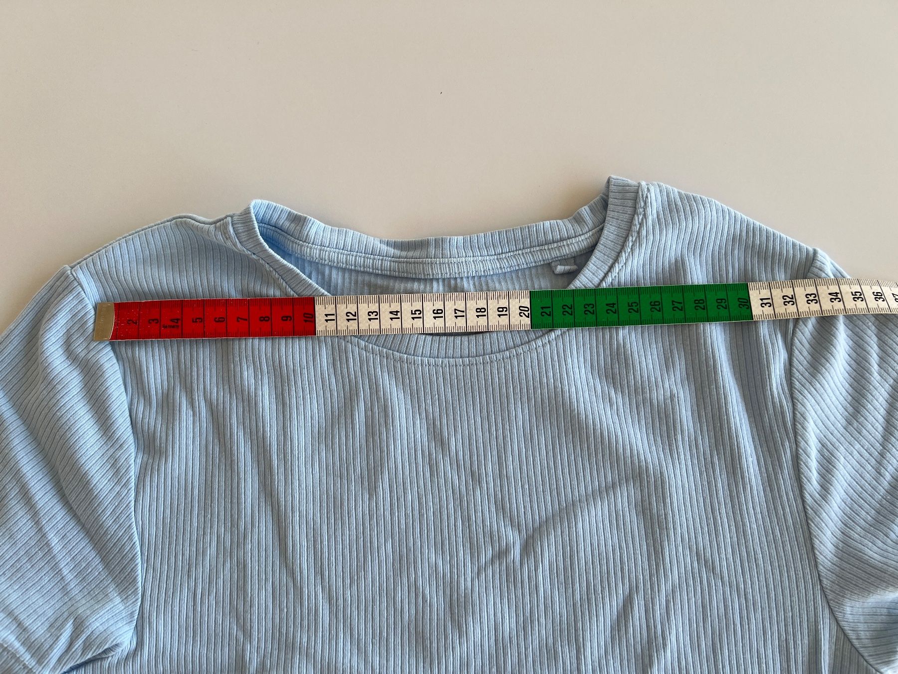 T-shirt: FB Sister - Top T-Shirt mit Rippmuster - M - hellblau – Usato da Büetigen venduto da Jabo 3