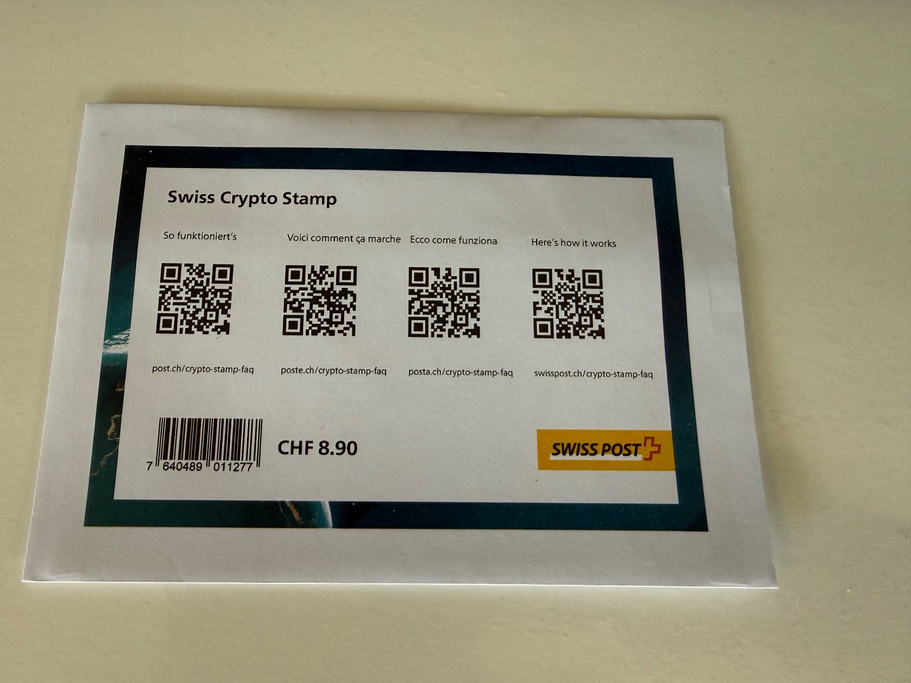 Tutti i francobolli: Swiss Crypto Stamp 1.0 Ungeöffnet – Nuovo e nell'imballaggio originale da Basel venduto da zekzek