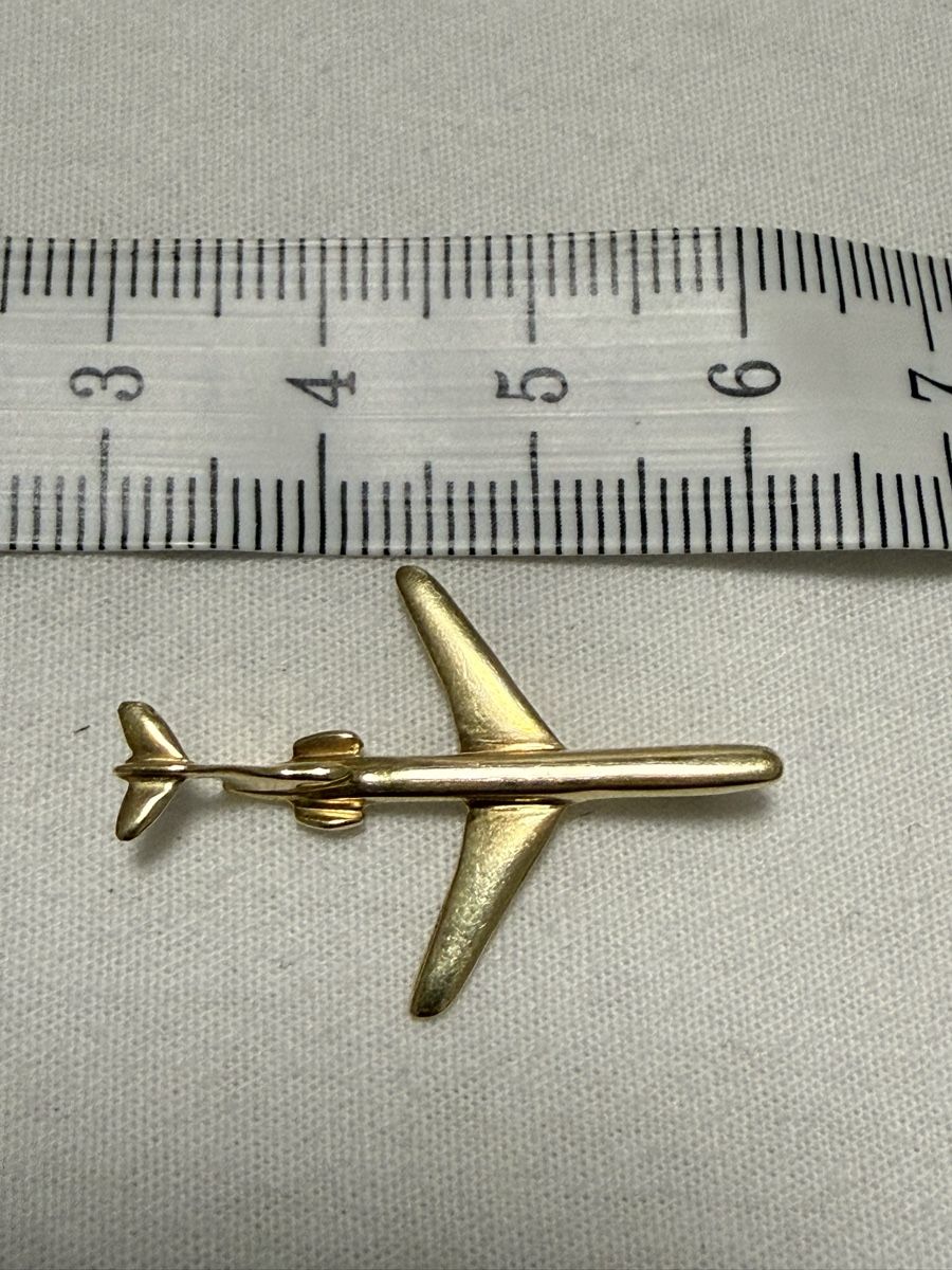 Anhänger: Flugzeug Anhänger Gold 14k – Gebraucht aus Oberhof von RealStone 3