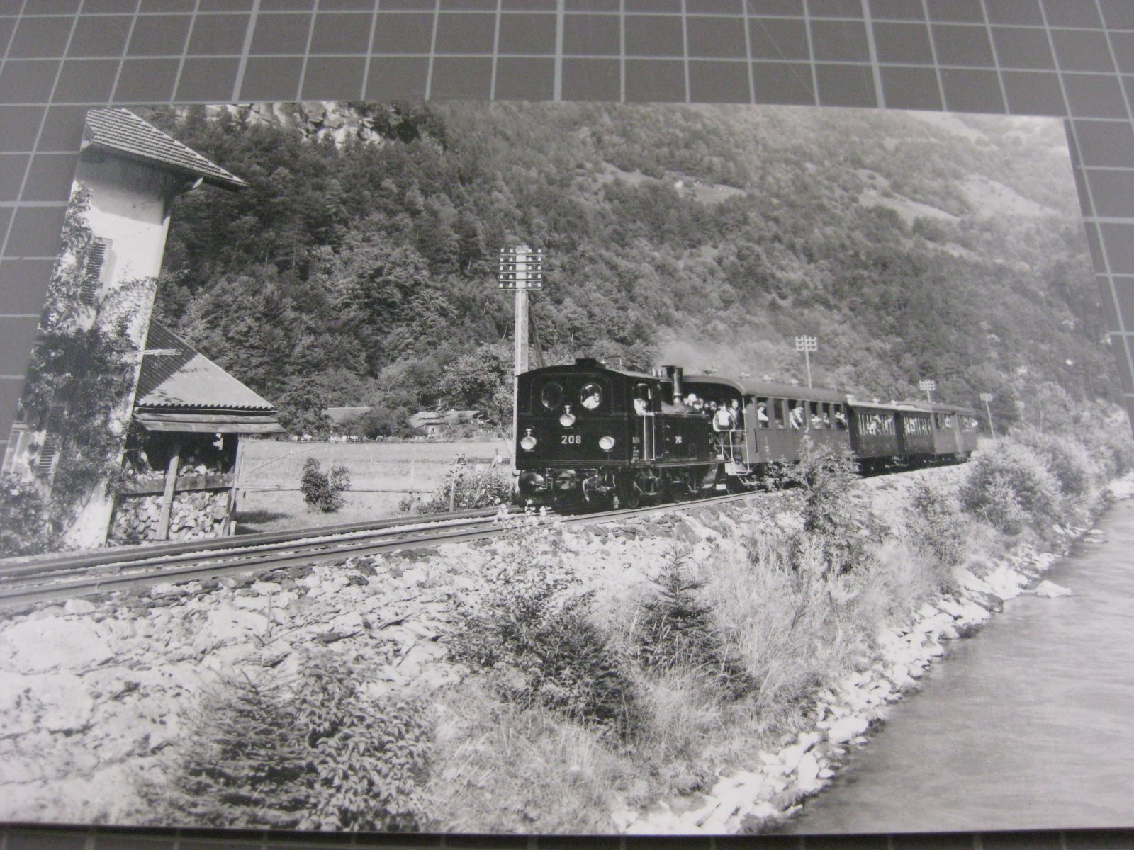 Ansichtskarten: Meiringen Sandsteg mit Dampflok – Gebraucht aus Malters von Marosko