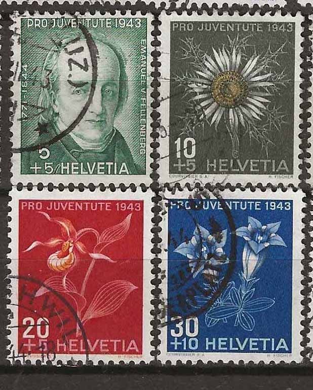 Alle Briefmarken: PJ043 - Pro Juventute 1943 obl. – Gebraucht aus Trélex von Phil_Albert