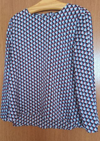 ESPRIT Schicke Bluse mit geometrischem Muster, Grösse 42