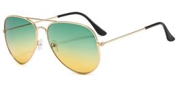 Aviator Sonnenbrille OCEAN mit Farbverlauf grün-gelb UV400