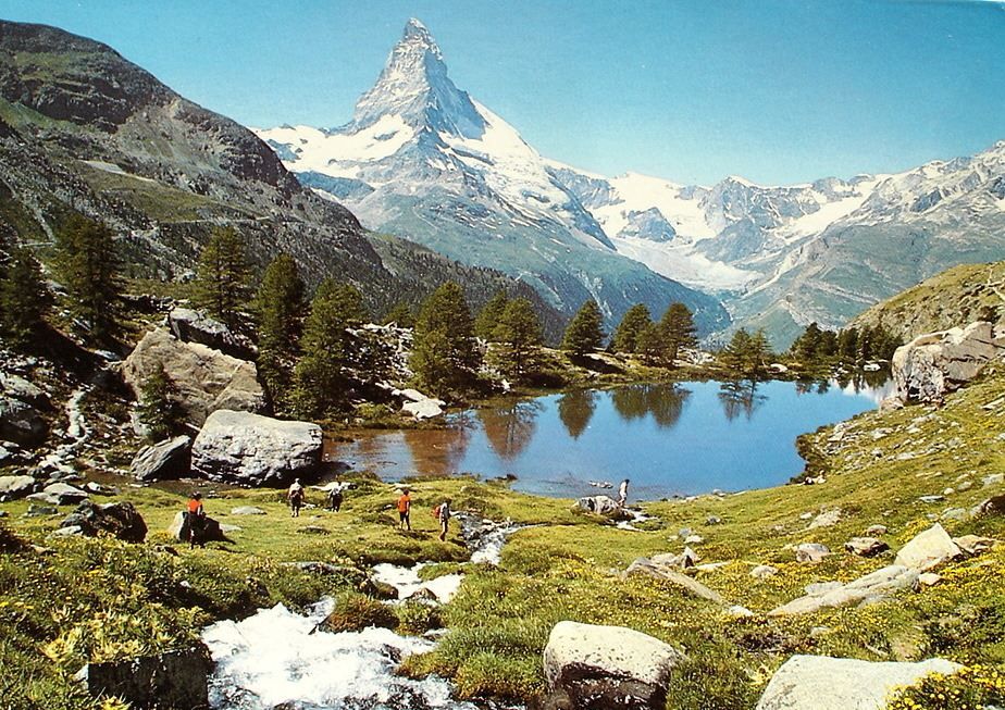 Ansichtskarten: ZERMATT Grindjisee - Matterhorn – Gebraucht aus Jona von philajona