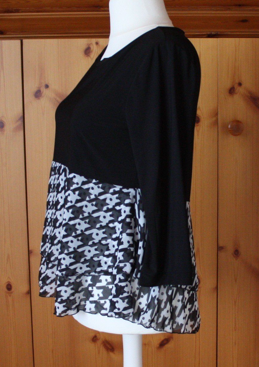 Camicette: Bluse Langarm OVS schwarz - weiss Gr. L – Usato da Flüelen venduto da Diversicum-Curvy 3
